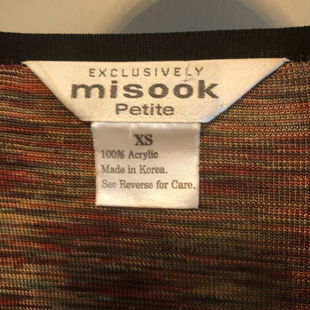 Exclusively Misook Striped Open Front Cardigan Xs - image 3